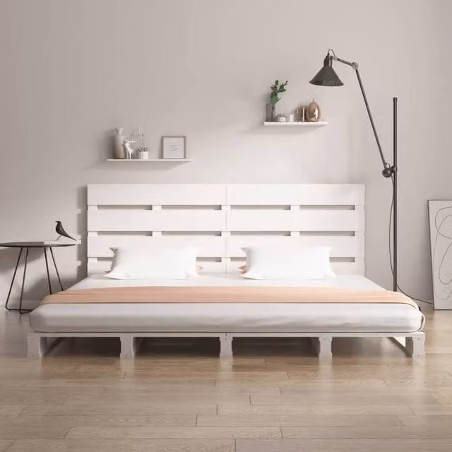 Berkfield Home Beautiful Bed Frame in White Solid Pine, W: 160 cm, D: 200 cm – 1