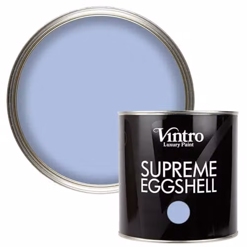 Vintro Eggshell and Satin Furniture Paint for Walls, Wood and Trim in Sky Blue - Georgian Sky, 2.5 l
