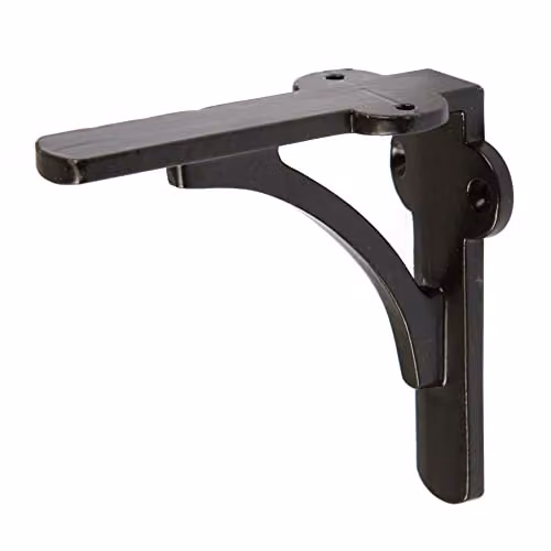 Hammer and Tongs Matt Black Curved Iron Shelf Bracket