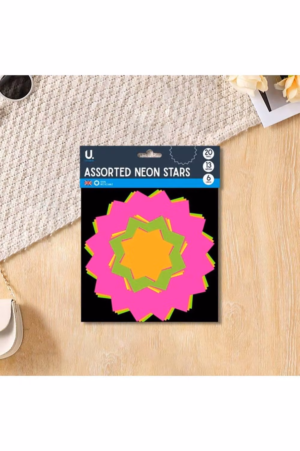 KDMD 39-Piece Assorted Neon Multicolour Paper Starburst Signs for Shop Tags – 2