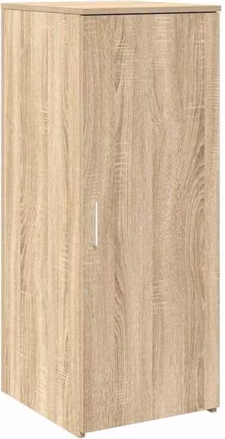 Berkfield Home Wall Mounted Storage Cabinet in Beige Oak, W/D/H: 40 x 45 x 103.5 cm