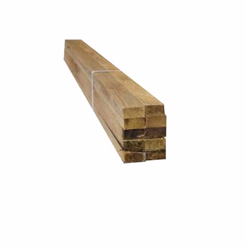 Snowdon Timber Treated Batten Pack of 10, Natural Brown, W: 1.9 cm, H: 3.8 cm, L: 1.8 m