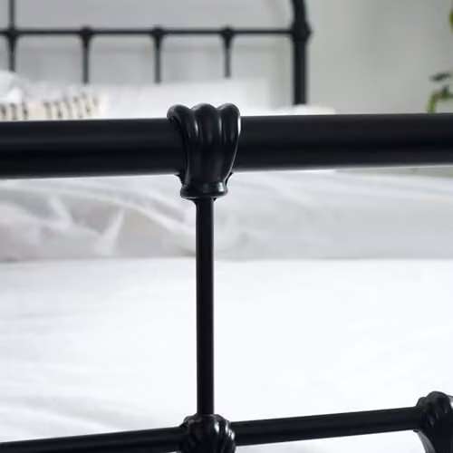 Julian Bowen Logan Black Metal Bed Frame, Small Double, W/D/H: 120 x 200 x 200.5 cm – 7