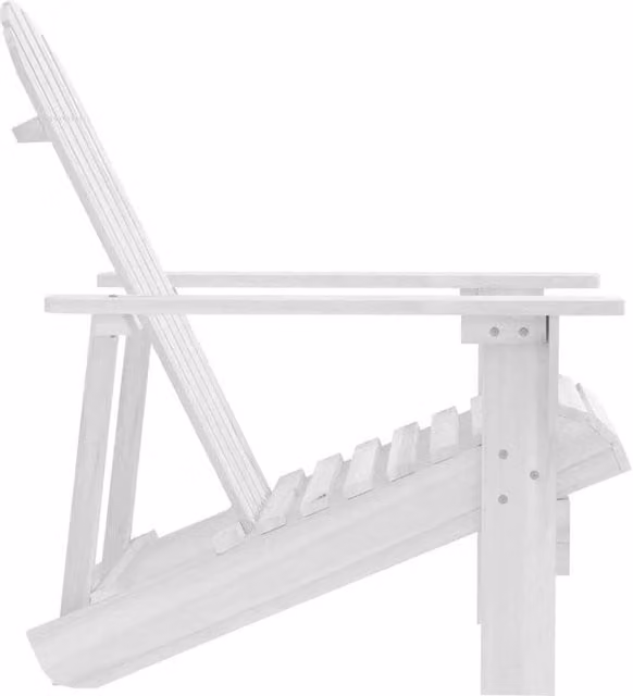 Berkfield Home Elegant White Spruce Wood Garden Chair H 96.0 x W 70.5 x D 92.0 cm