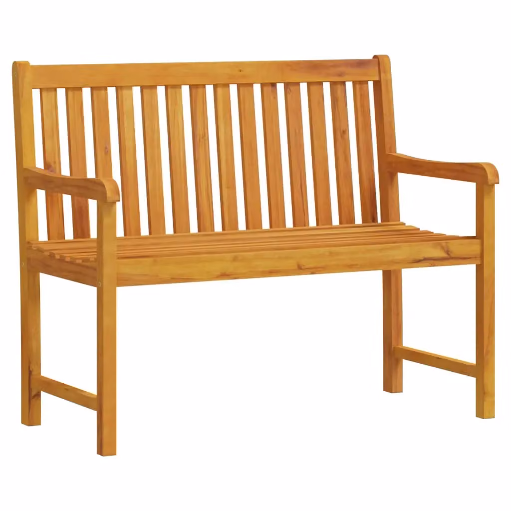Berkfield Home Classic Garden Bench in Brown Solid Oiled Acacia Wood, Width: 110 cm – 2