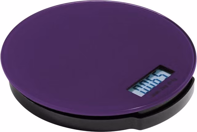 Orsina Electronic Digital Glass Kitchen Scale in Blue and Purple with 2kg Capacity