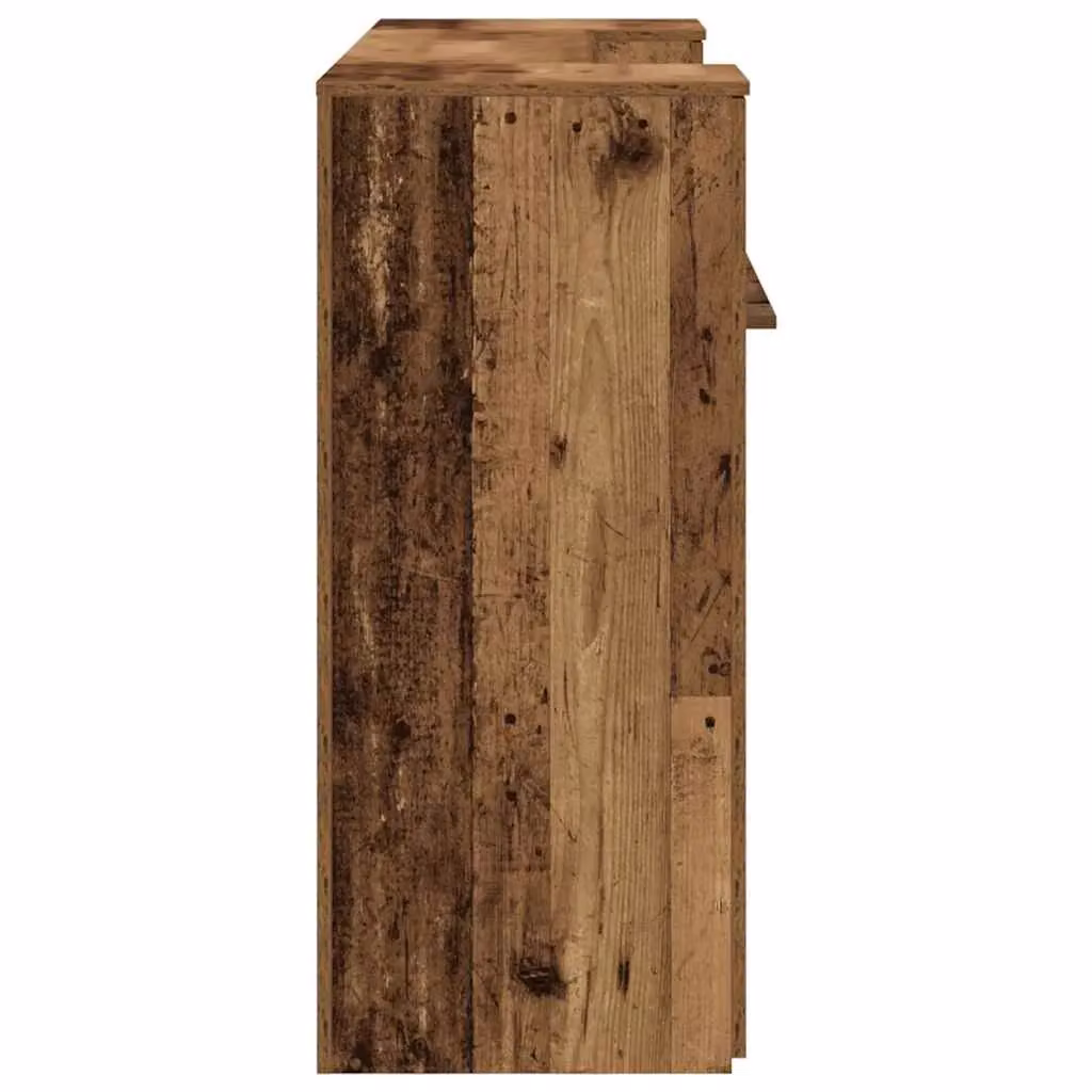 Berkfield Home Old Wood Reception Desk in Brown, W/D/H: 180 x 50 x 103.5 cm – 5