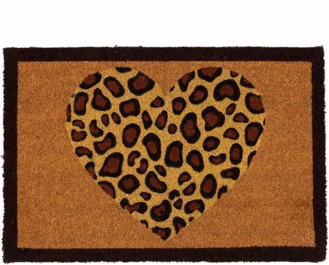 Nicola Spring Brown Coir and PVC Rectangular Animal Graphic Door Mat, W: 60 cm, D: 40 cm