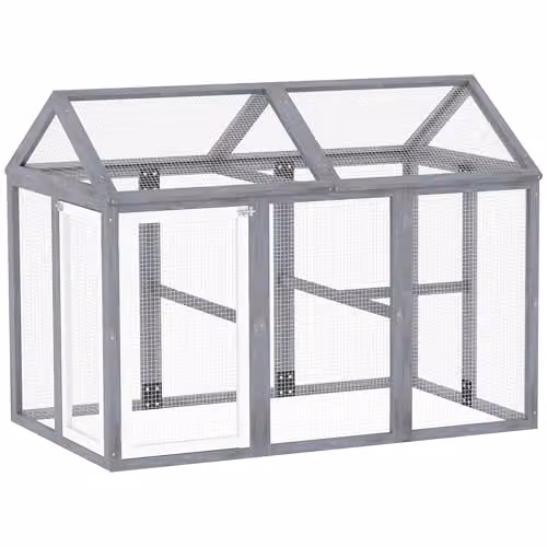 PawHut Large Combinable Chicken Run Pet Playpen in Grey