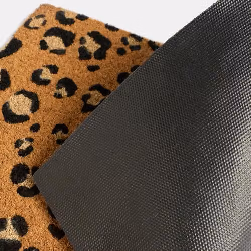 OHS Leopard Print Coir Doormat, Brown, W: 60 cm, D: 40 cm – 4