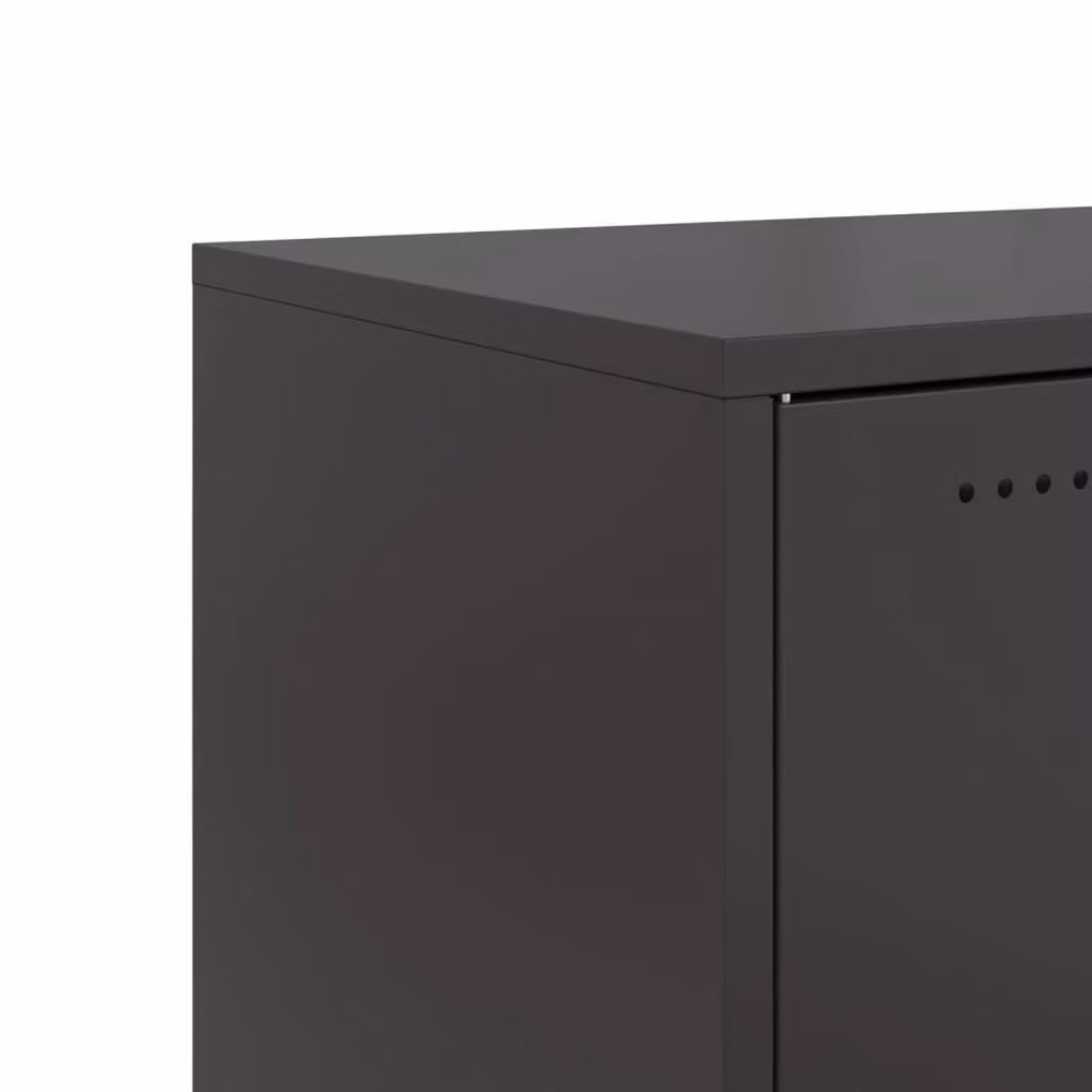 Berkfield Home Black Matt Metal Sideboard W/D/H: 68.5 x 39 x 72 cm – 5