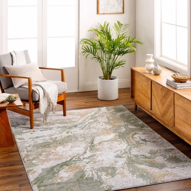 Livabliss San Francisco Modern Abstract Marble Living Room Rug, Multicolour, W: 120 cm, L: 170 cm