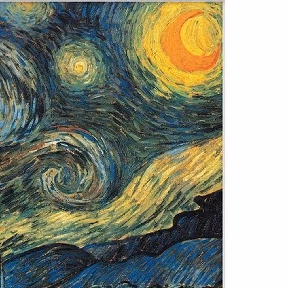 Vincent Van Gogh Starry Night Paper Mounted Print in Mid Navy and Multicolour – 2