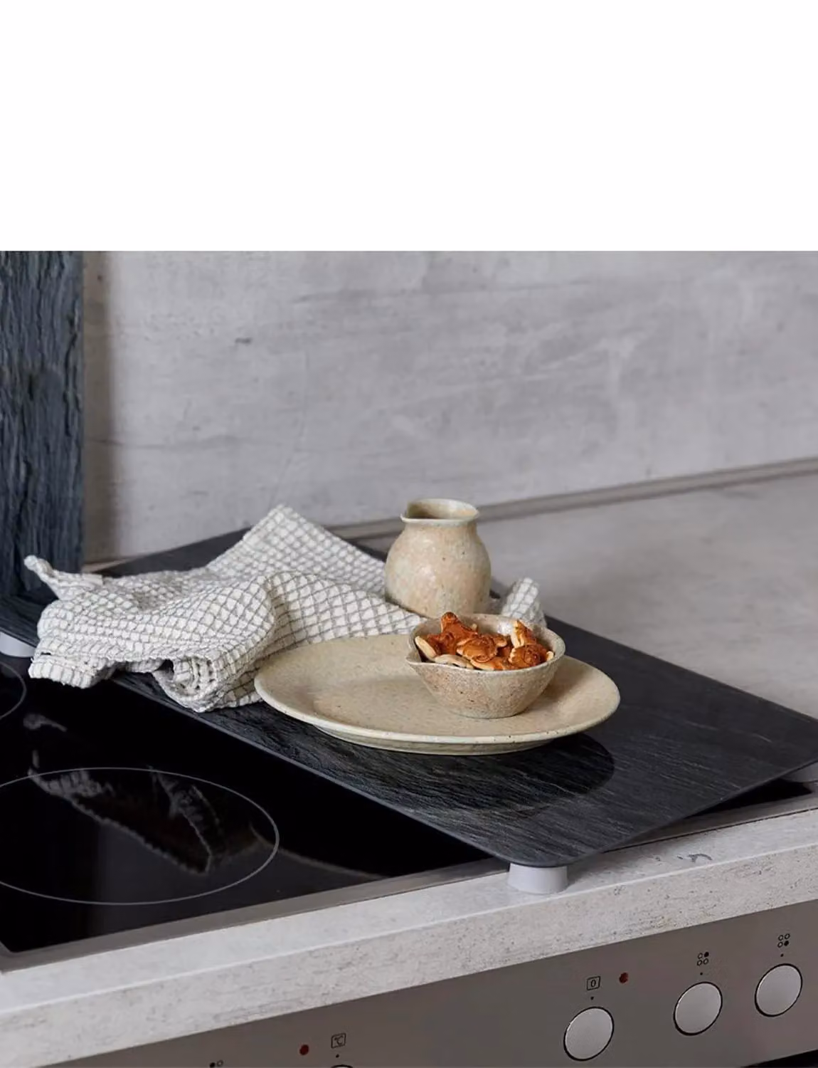 Chums Set of 2 Universal Glass Hob Covers for Gas, Electric or Induction Stoves in Dark Grey – 2