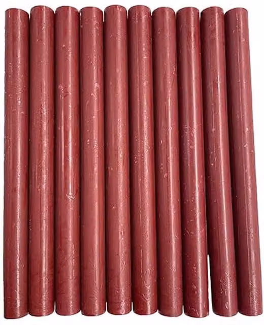Syntego Pack of 10 Red Hot Melt Wax Sticks