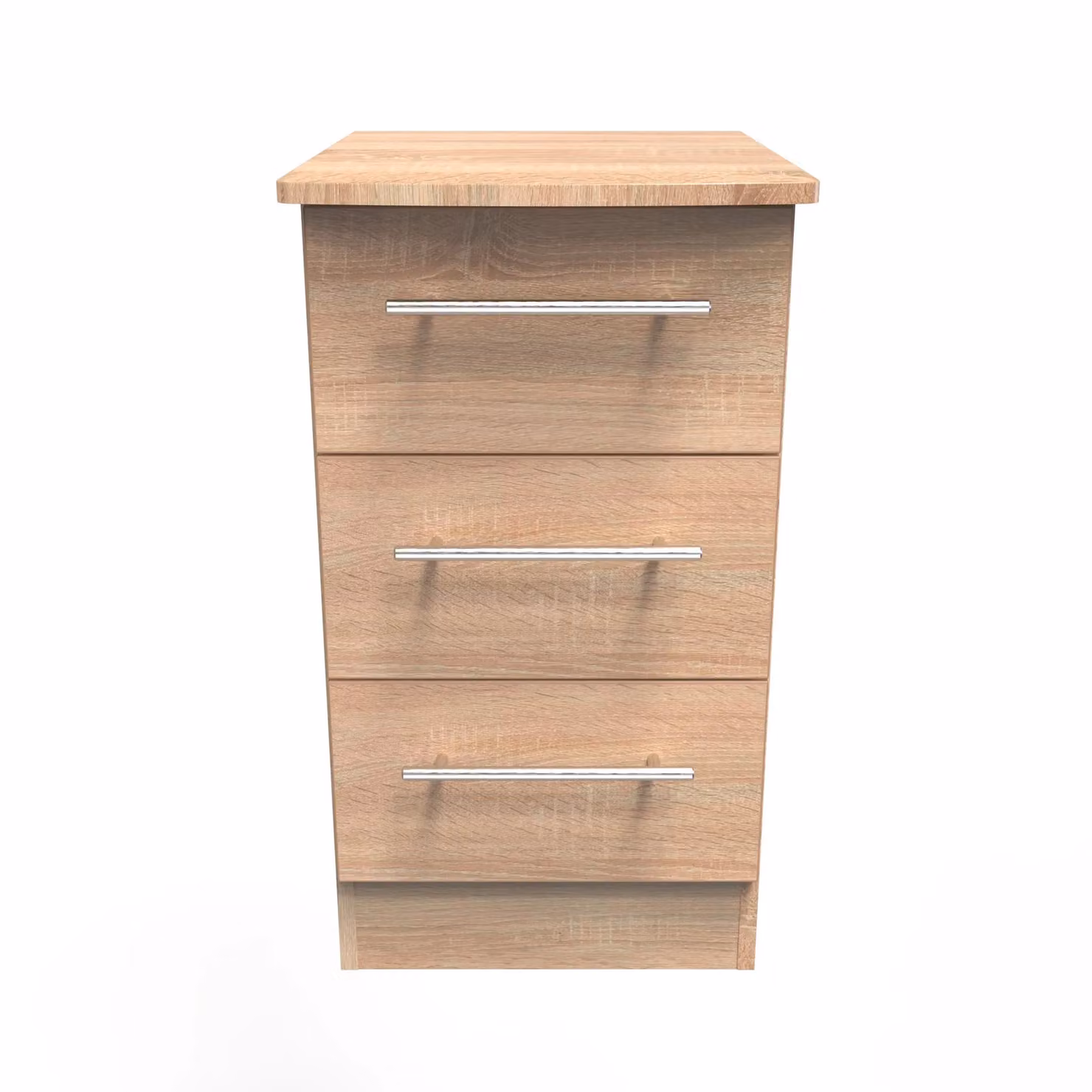 2 U Carlton 3 Drawer Bedside Cabinet in Light Oak – 2