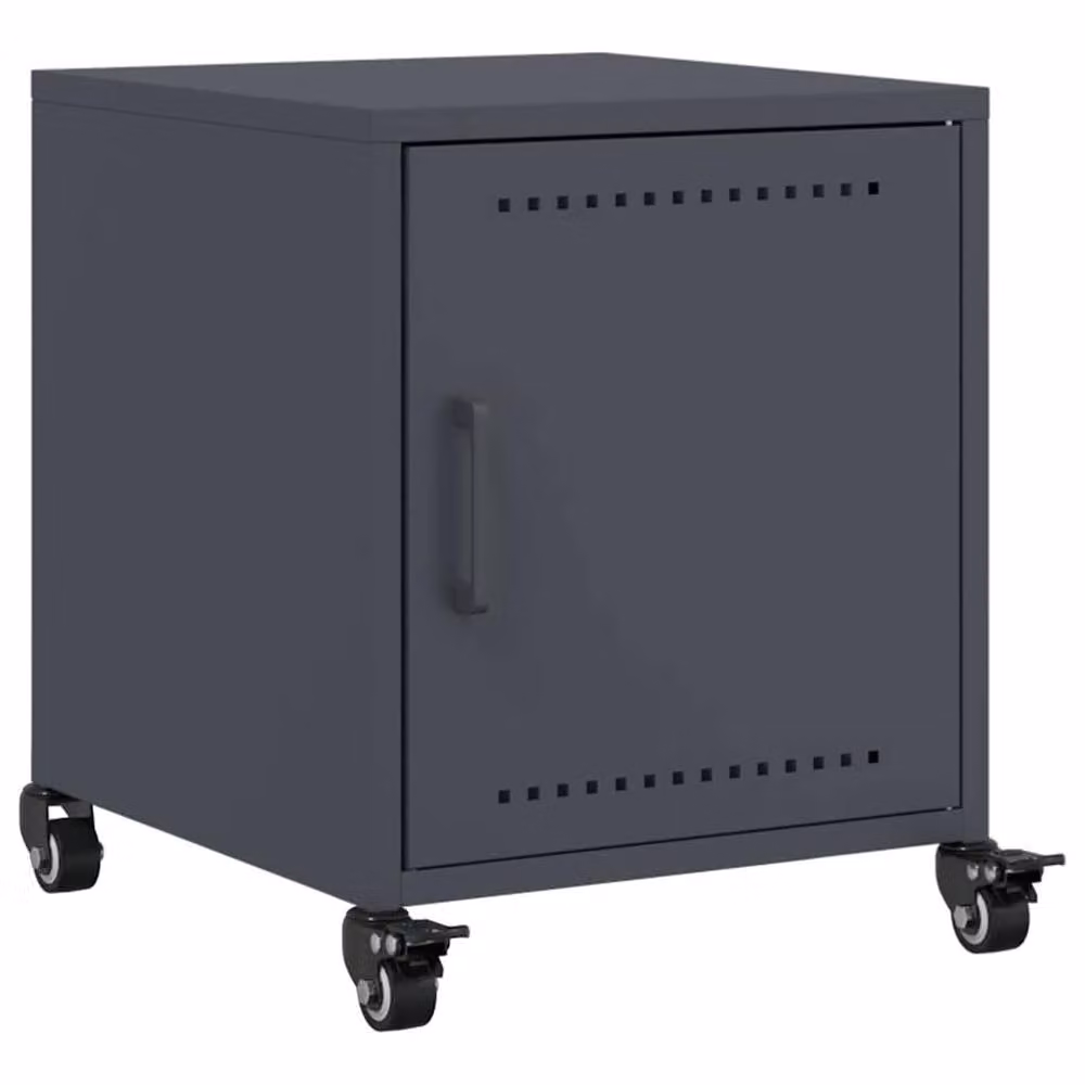 Berkfield Home Stylish Bedside Cabinet in Anthracite, W/D/H: 36 x 39 x 43.5 cm – 3