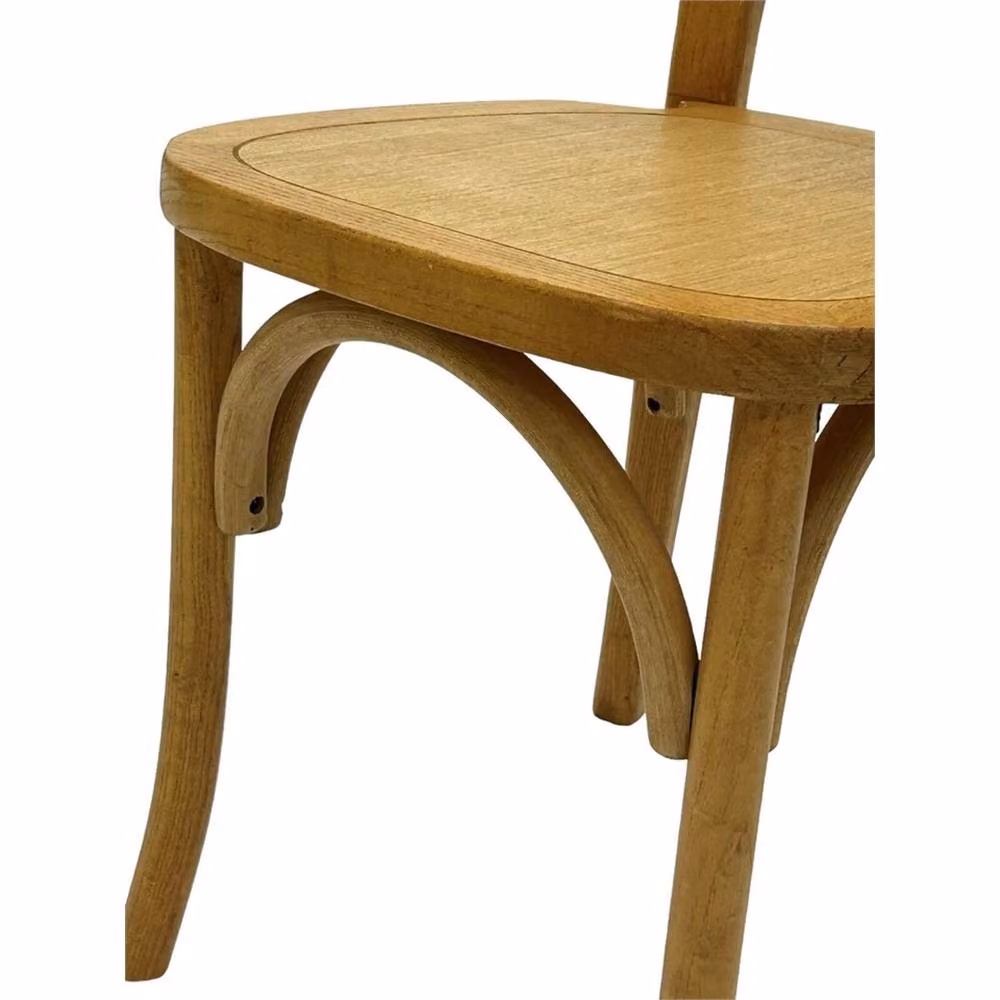 Nordara Set of 4 Brown Wooden Dining Chairs with Rattan Cane Backs – 3
