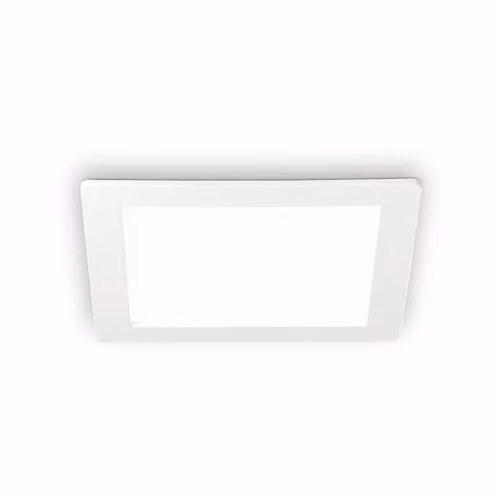 Netlighting Groove LED Small Square Warm White Recessed Spotlight Panel White – 1