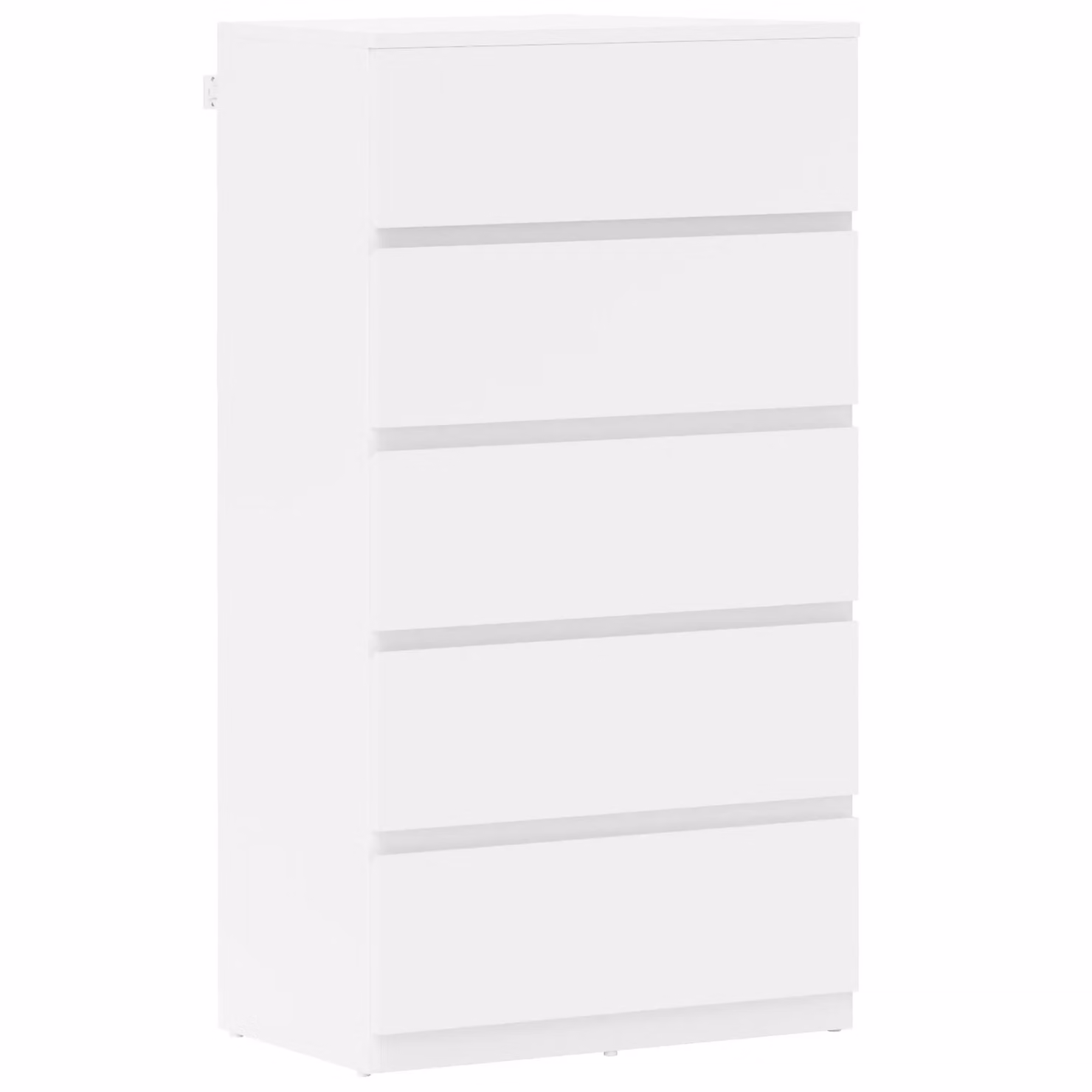 HOMCOM Modern 5-Drawer Bedroom Chest of Drawers in White – 2