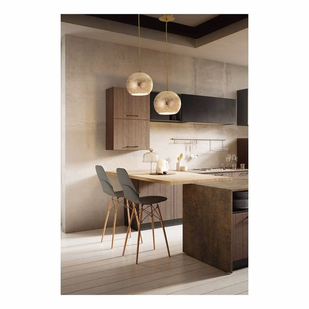 Netlighting VANITY 3 Light Dome Pendant Ceiling Light in Gold/Brass, W: 40 cm, H: 33 cm – 2
