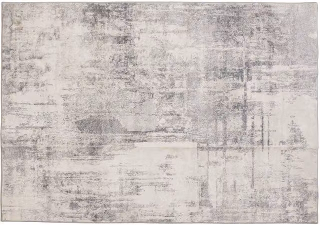 tectake Nadira Washable Abstract Modern Rug in Beige, Grey and Black, W: 200 cm x D: 275 cm – 1