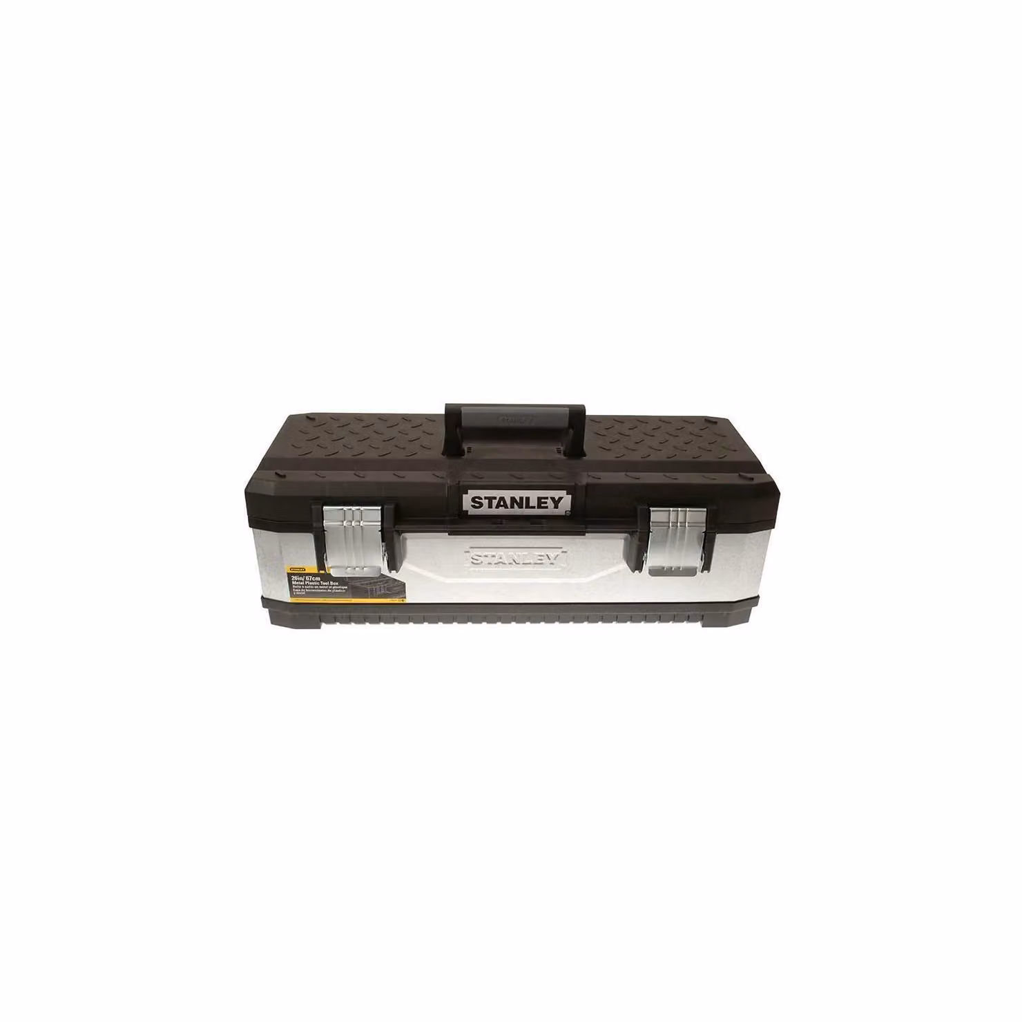 Stanley Galvanised Metal Toolbox with Inserts, Black, Width: 66 cm – 2