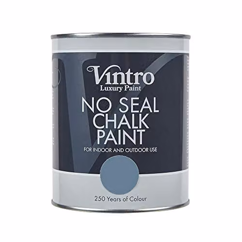 Vintro No Seal Chalk Paint in Chiswick House Blue, 1 Litre – 1