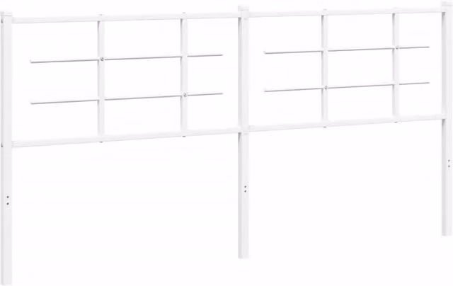 Berkfield Home Classic Metal Headboard in White, 180 cm – 1