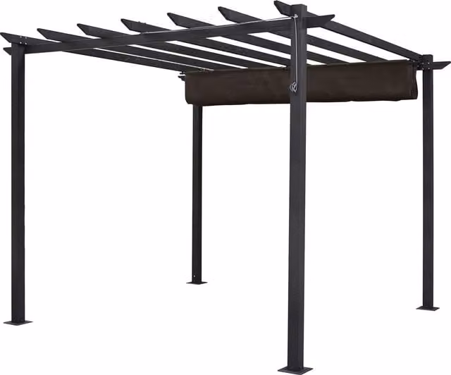 Rowlinson Latina Freestanding Canopy in Grey, 3 x 3 m
