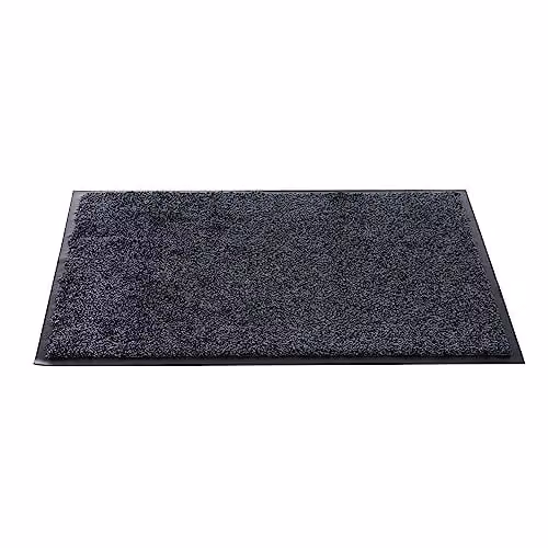 SENTRY Barrington Charcoal Grey Cotton Non-Slip Washable Mat – 1