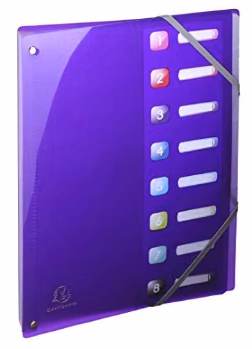 Exacompta Iderama Harmonika Expanding Spine Multipart File, Pack of 8, Multicolour, A4, W: 24.5 cm, H: 32 cm – 2