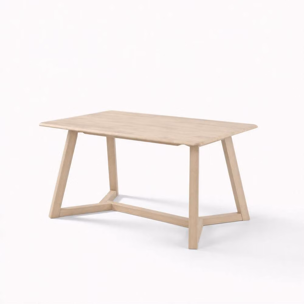 FurnitureboxUK Lulworth Whitewashed Wood Rectangular Dining Table and 6 Beaumont White Chairs Set – 2