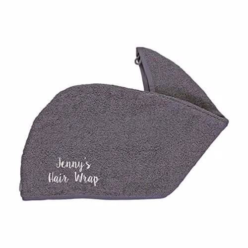 Duncan Stewart Personalised Hair Towel, Grey, 64 x 23 cm – 1