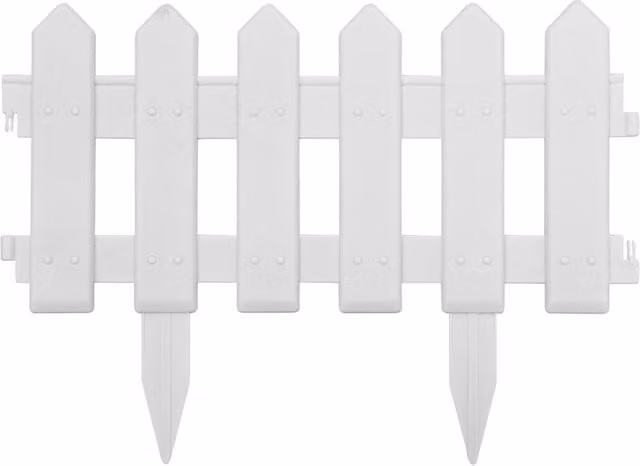 Berkfield Home White Plastic Lawn Edgings, 25 Pieces, 10 m