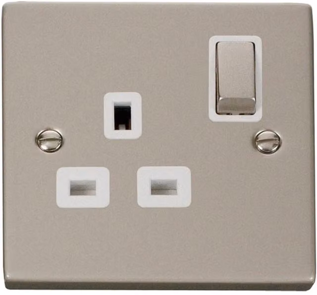 SE HOME White Surface Mount 1 Gang 13A DP Ingot Switched Socket Plate