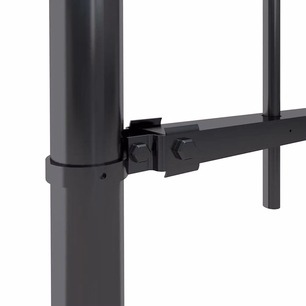 Berkfield Home Garden Spear Top Steel Fence, Black, H 170 cm x W 100 cm – 2