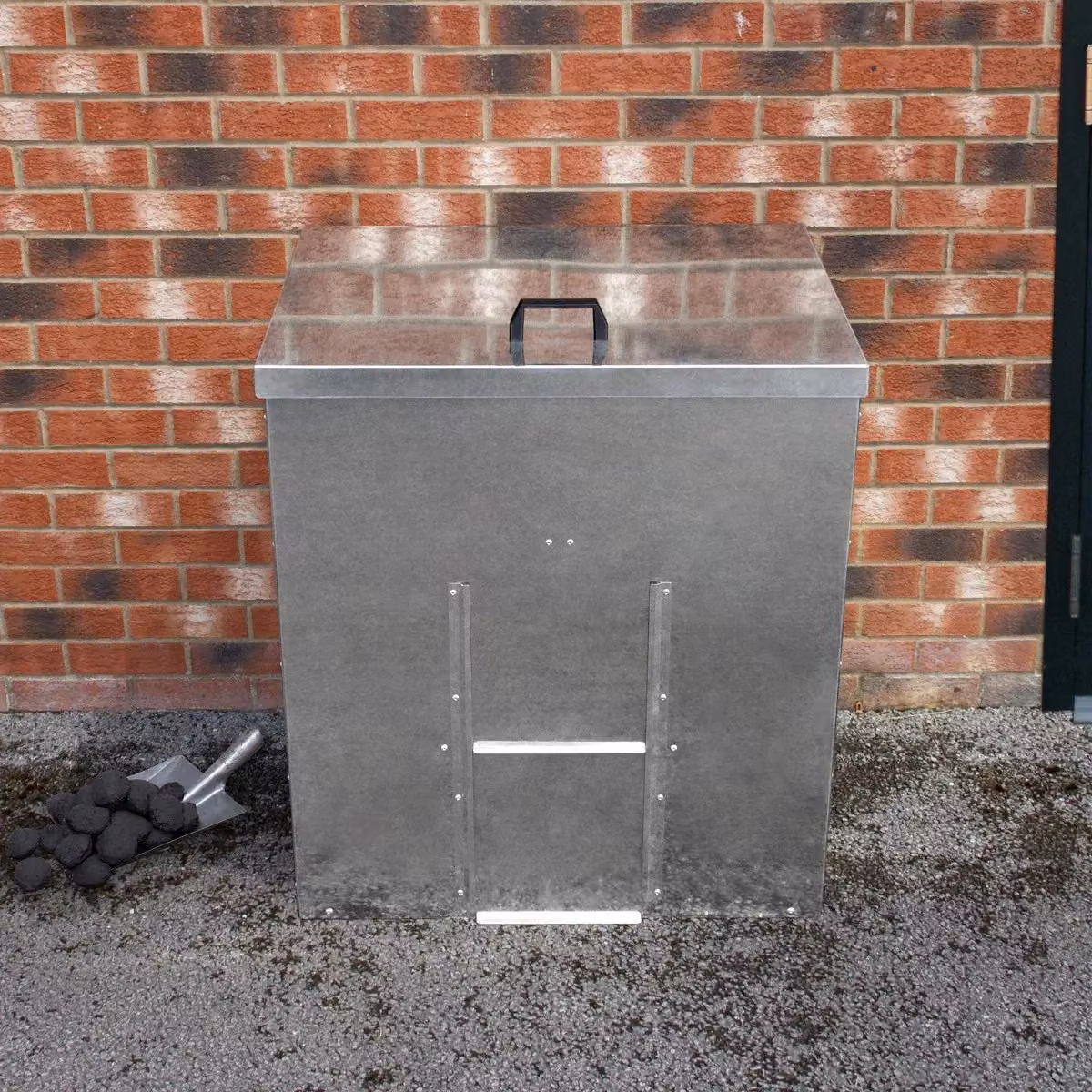 Monstershop Galvanised Steel Coal Bunker in Silver – 4