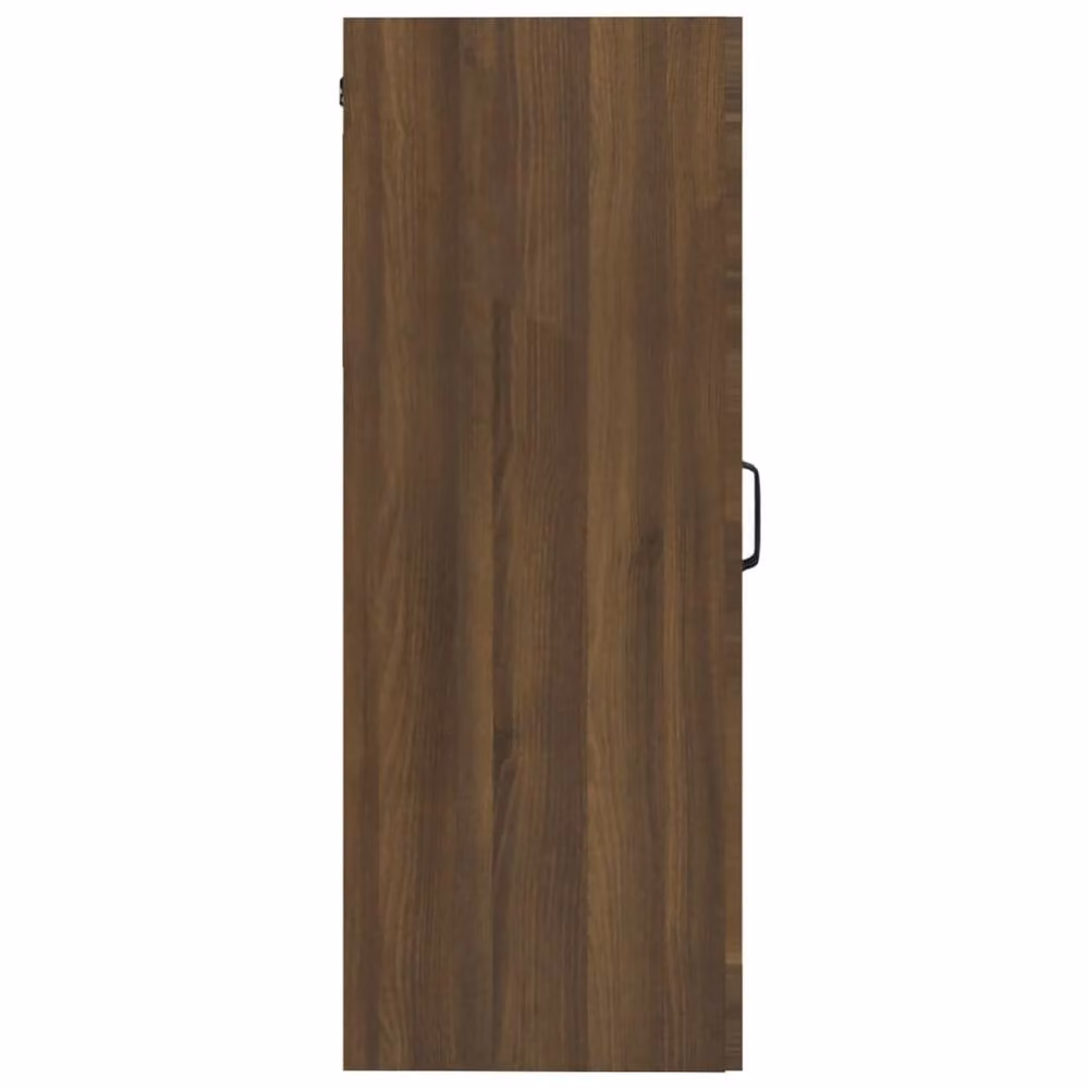 Berkfield Home Hanging Wall Cabinet in Brown Oak with Glass Doors, W/D/H: 69.5 x 34 x 90 cm – 3