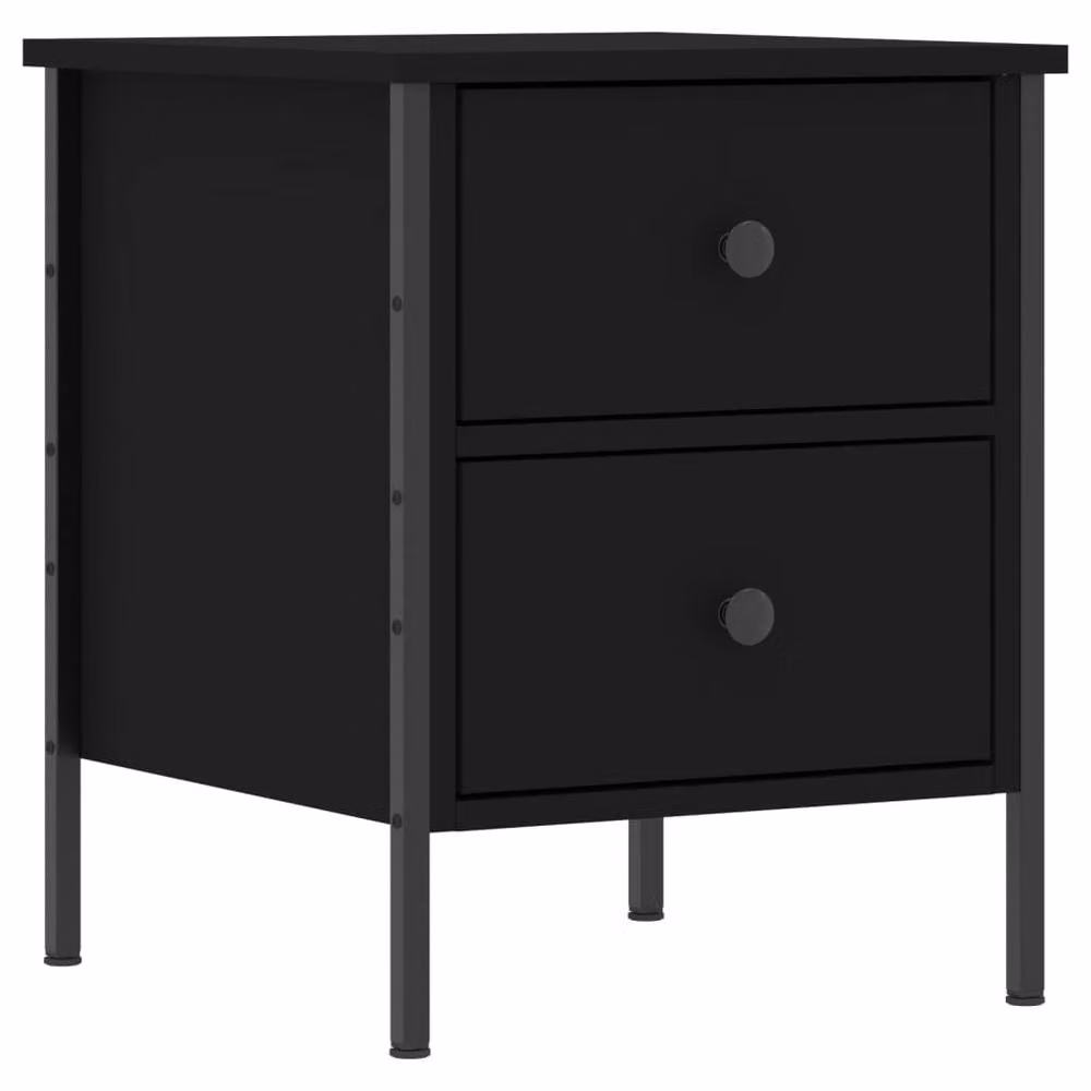 Berkfield Home Durable Black Bedside Cabinet W/D/H: 40 x 42 x 50 cm – 3