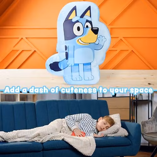 Halentex Bluey 3D Plush Cushion for Children in Blue – 2