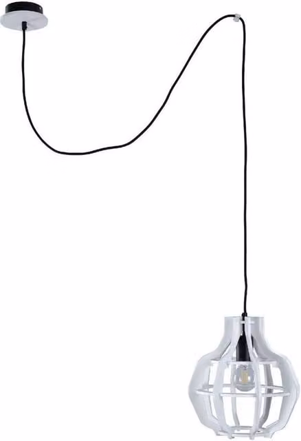 Netlighting Bento Wire Frame Pendant Light in Black and White, Diameter: 28 cm, E27
