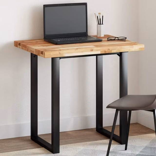 Berkfield Home Rectangular Table Top in Brown Solid Acacia Wood, W: 100 cm, D: 60 cm, H: 4 cm