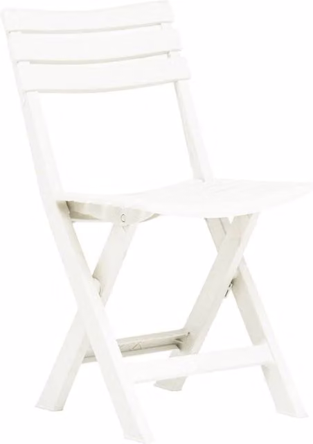 Berkfield Home Set of 2 White Plastic Folding Garden Chairs