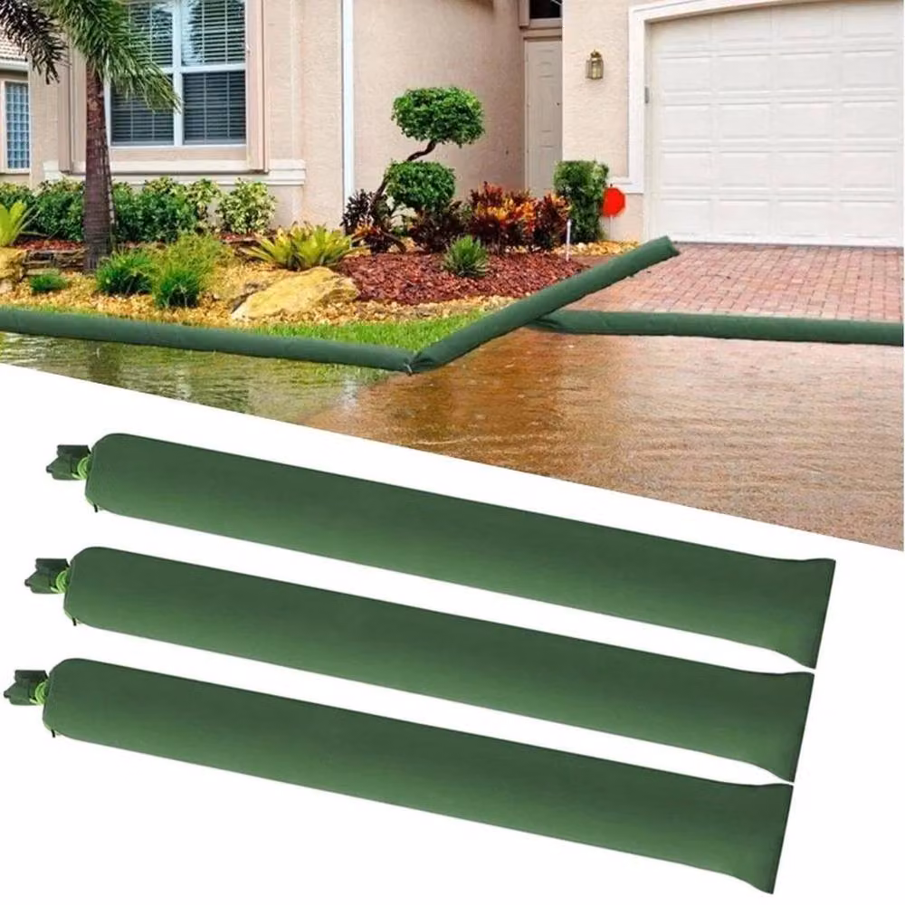 FLAVORA Green Elastic Canvas Flood Sand Bags W/D/H: 100 x 1000 cm – 6