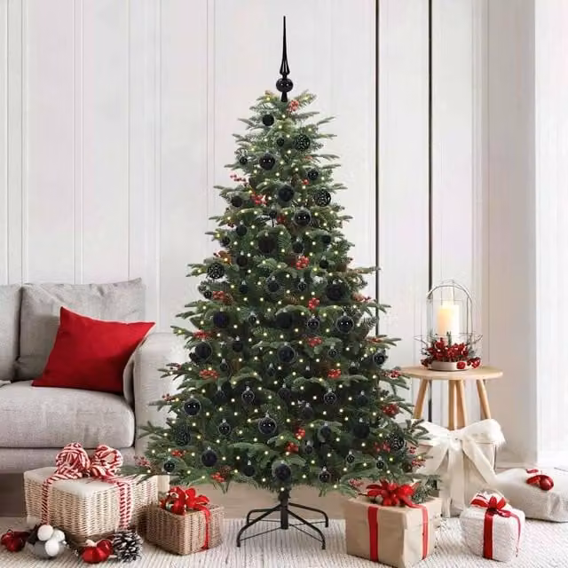 Berkfield Home Artificial Christmas Tree with 300 LEDs in Green, Height: 180 cm