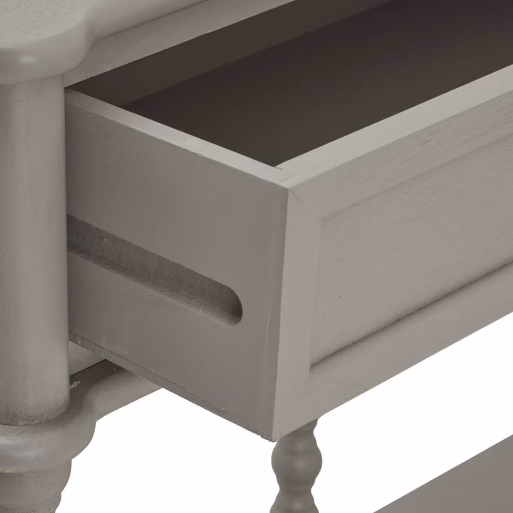 Wyld Haus Thuy Grey Wood Console Table, W: 40.0 cm, D: 40.0 cm, H: 81.0 cm – 4