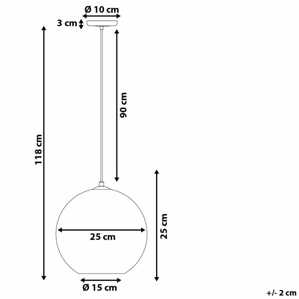 Wyld and Coco Silver Glass Sphere Hanging Pendant Lamp