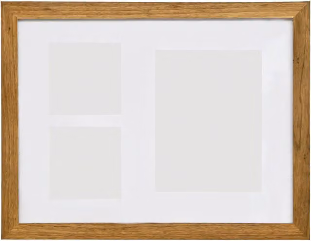 Maison by Premier Minimalist Brown Walnut Wood 3 Photo Collage Wall Frame