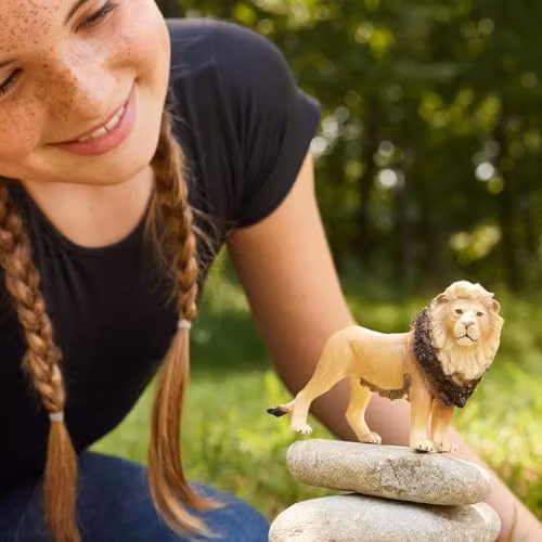 Schleich Wild Life Lion Toy Figurine, Brown – 6